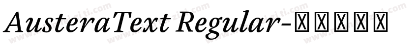 AusteraText Regular字体转换